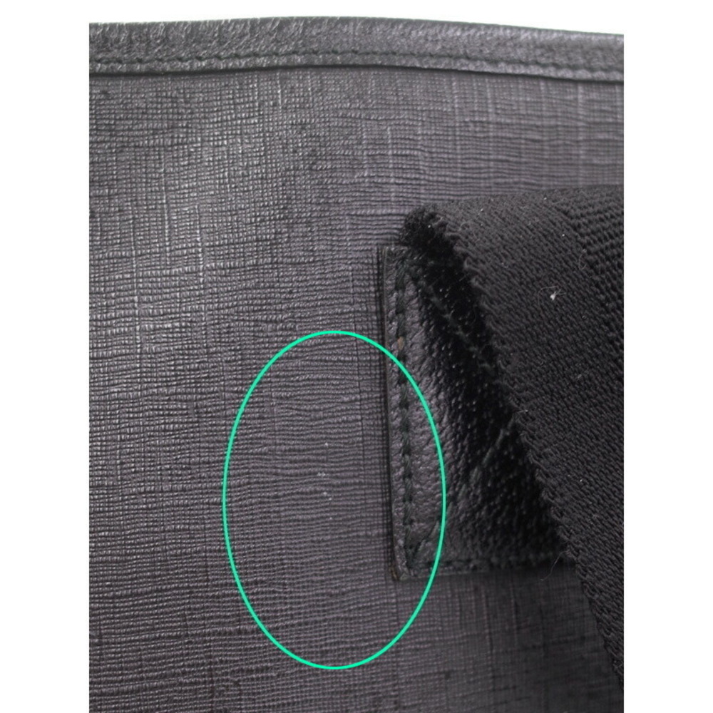 Gucci Coated Canvas Logo Travel 2way Leather Tote Black - Picture 9 of 9